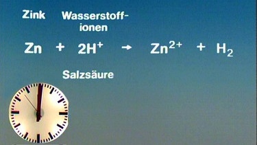 Reaktion von Zink (Zn) mit Salzsäure (HCl) | Bild: BR