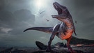 Illustration eines Tyrannosaurus Rex (T-Rex). Etwa 2,5 Millarden dieser Dinosaurier lebten wohl einst vor Millionen von Jahren. Aber natürlich nicht gleichzeitig. | Bild: stock.adobe.com/Herschel Hoffmeyer