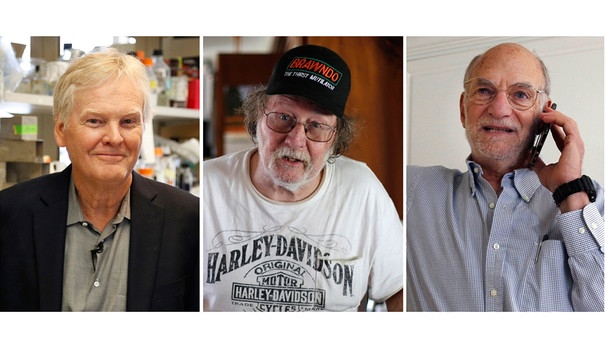 Nobelpreisträger Medizin 2017 Michael Young, Jeffrey C. Hall, Michael Rosbash | Bild: picture-alliance/dpa Nobelpreisträger Medizin 2017 Michael Young, Jeffrey C. Hall, Michael Rosbash | Bild: picture-alliance/dpa