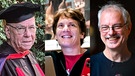 Chemie-Nobelpreis 2022 . Der Nobelpreis für Chemie geht in diesem Jahr an Barry Sharpless (links im Bild) und Carolyn Bertozzi (Mitte) aus den USA sowie Morten Meldal (rechts) aus Dänemark. Sie werden für ihren Beitrag zur Entwicklung der sogenannten Click-Chemie geehrt.  | Bild: dpa-Bildfunk / Collage: BR