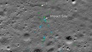 Wrackteile der indischen Raumsonde Vikram auf dem Mond | Bild: NASA/Goddard/Arizona State University