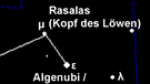 Sternkarte für das Sternbild Löwe (Leo) | Bild: BR, Skyobserver, BR, NASA/U.S. Naval Observatory's Library